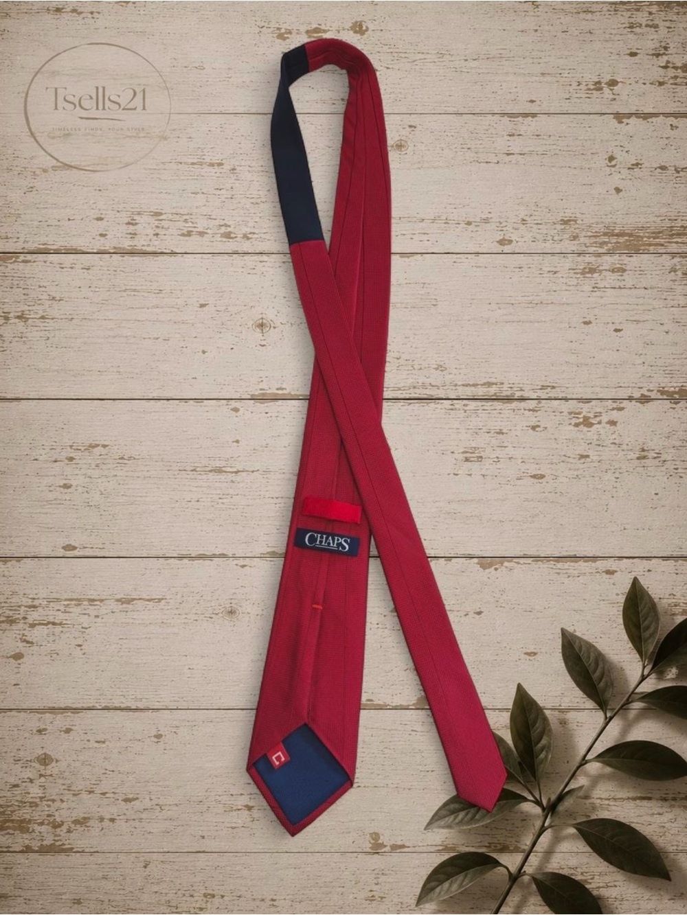 Chaps Vintage Y2K Red Silk Tie